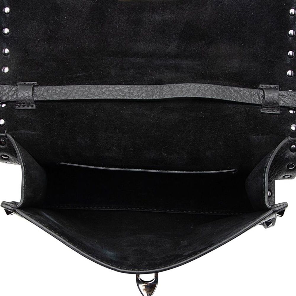 Valentino Grainy Calfskin Rockstud Flip Lock Flap Small Crossbody - Picture 6 of 12
